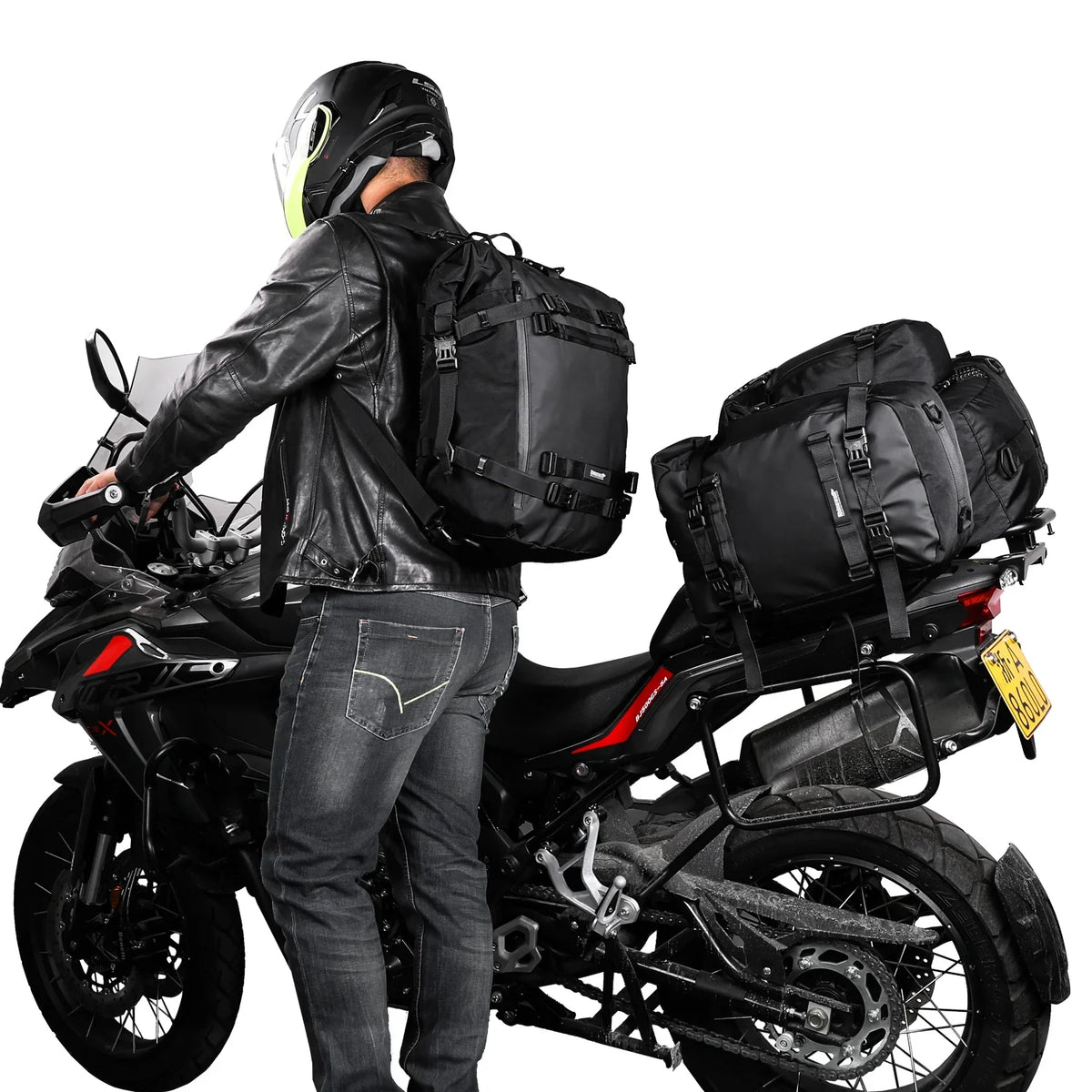 Rhinowalk 10L Motorbike Tail Bag Commuter Sport Motorcycle Seat Bag Urban Motorcycle Side Touring Pack (MT21610)