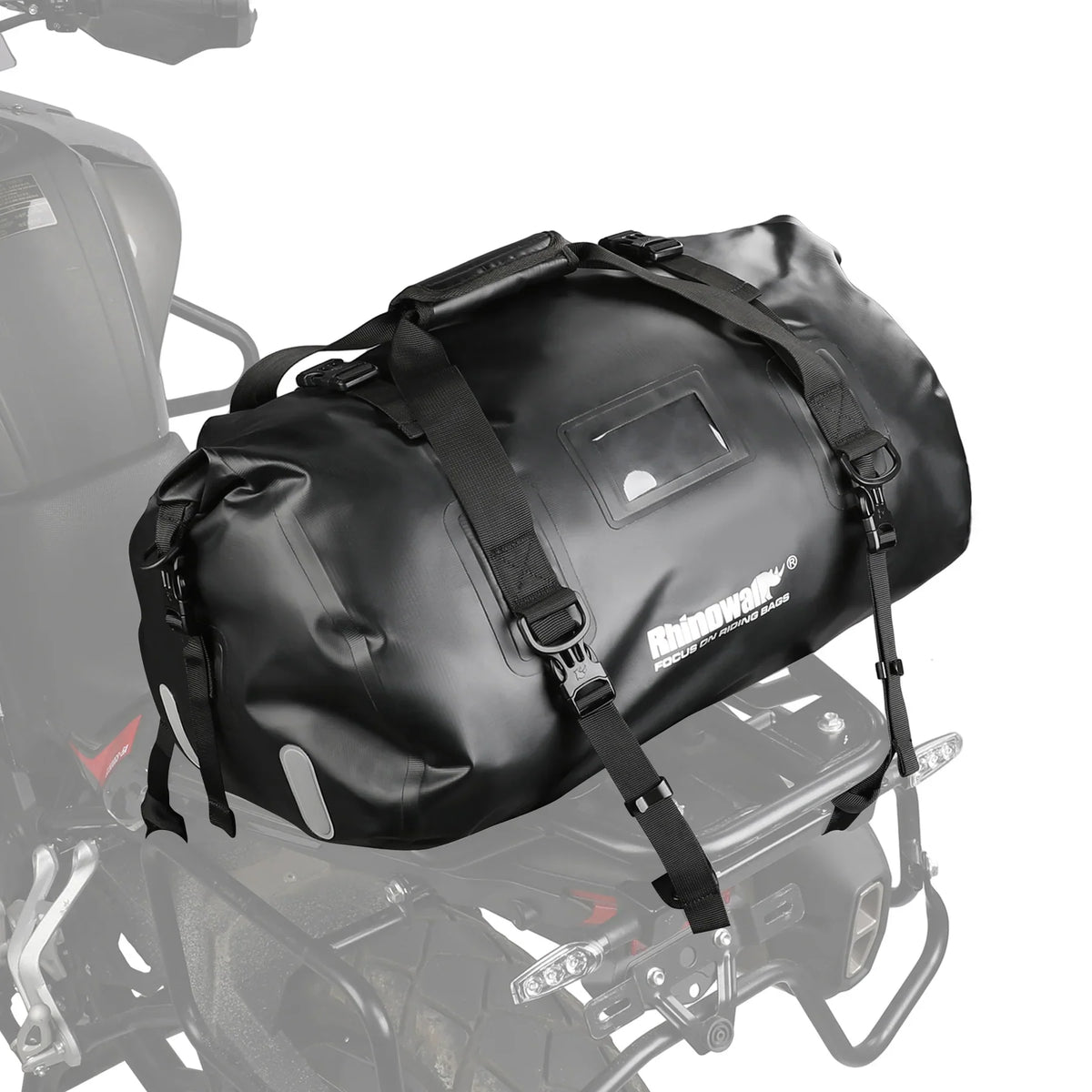 Rhinowalk 45L Waterproof Motorcycle Duffle Bag Heavy Duty Motorcycle Dry Tail Tool Bag for Adventure Bike (MT20450)