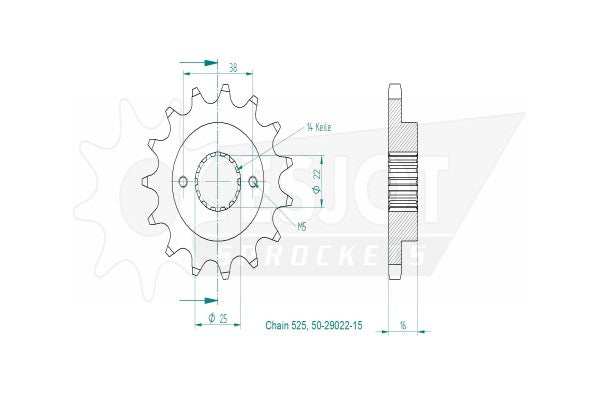 Sprockets Front (29022-15) - Esjot