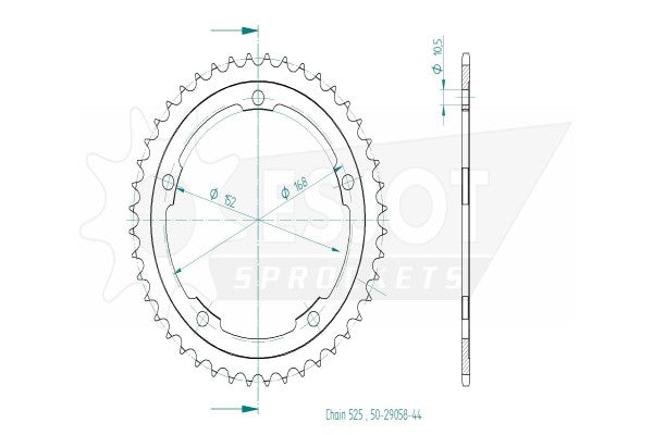 Sprockets Rear (32028-37T) - Esjot