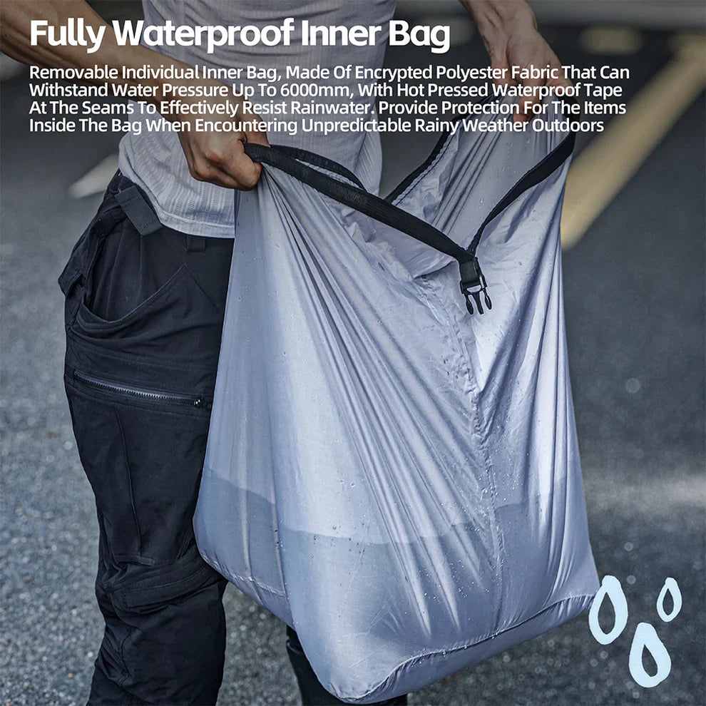 Rhinowalk Motorcycle Tail Bag Waterproof 23L-35L