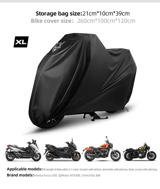 Rhinowalk Waterproof Durable Motorcycle Rain Cover UV Protection Portable Dustproof Cover for Motorbike (F1003)