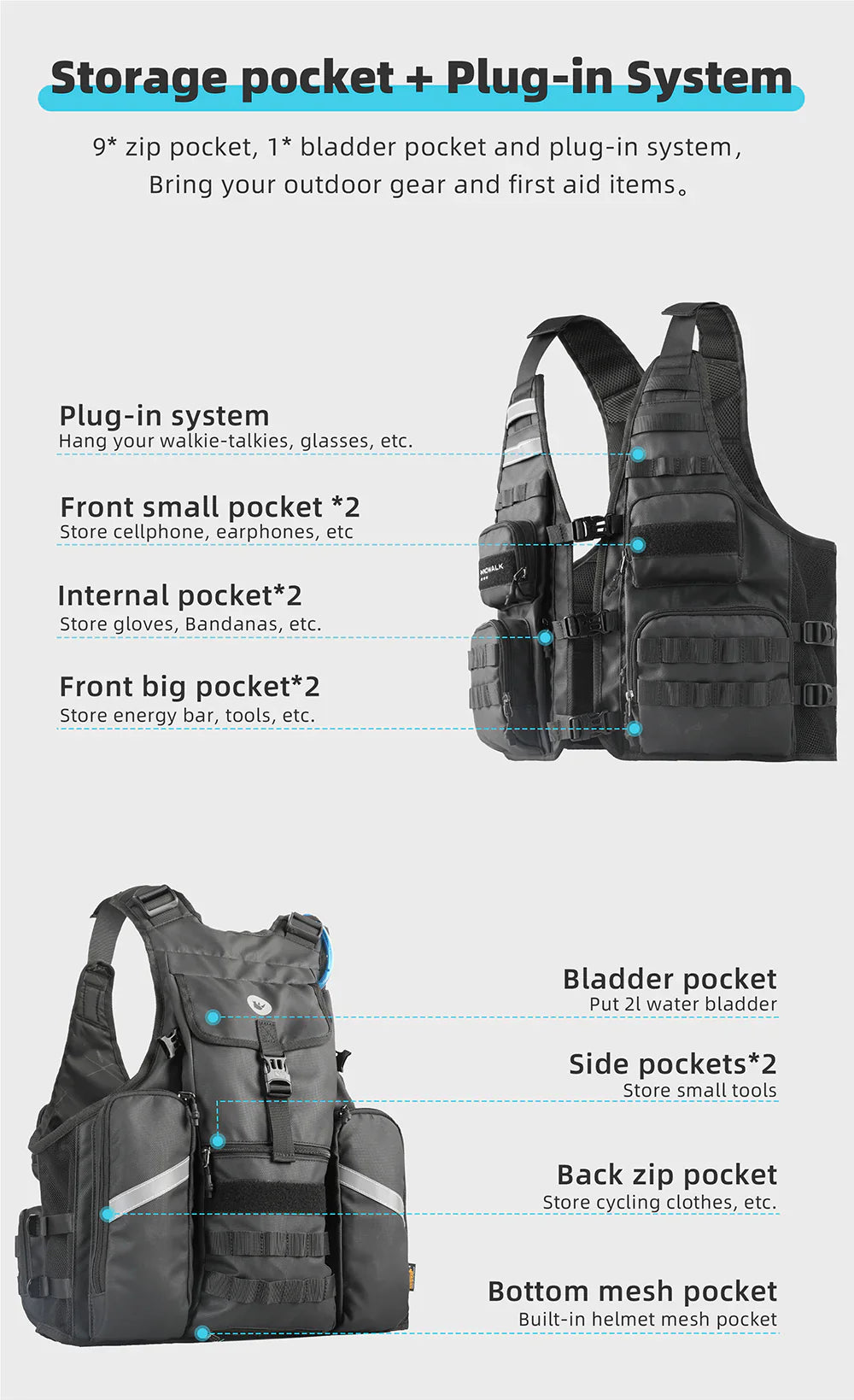 Motorcycle Vest (M1012BK)