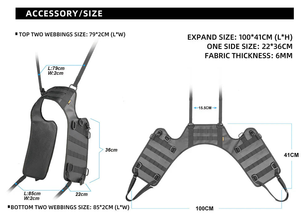 Rhinowalk Motorcycle Saddle Bag Mounting Base Motorbike Tail Seat Bag OS Base for ADV, Dirt Bikes Motorcycle Accessories (MT002A)