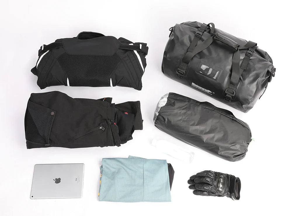 Rhinowalk 45L Waterproof Motorcycle Duffle Bag Heavy Duty Motorcycle Dry Tail Tool Bag for Adventure Bike (MT20450)
