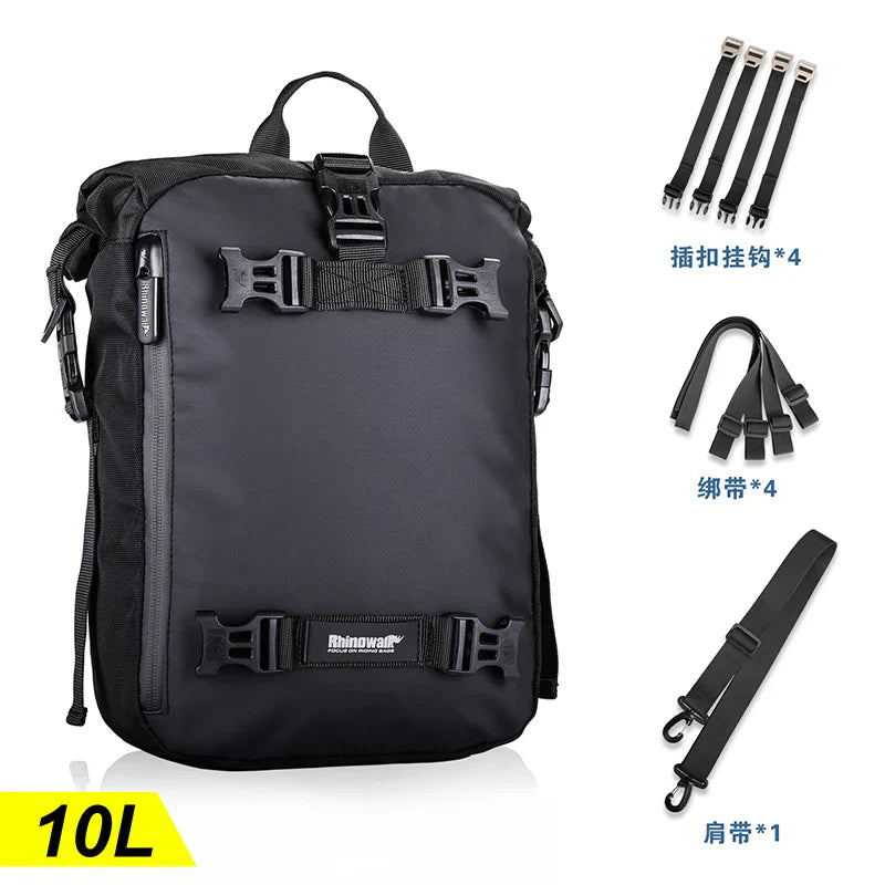 Rhinowalk 10L Motorbike Tail Bag Commuter Sport Motorcycle Seat Bag Urban Motorcycle Side Touring Pack (MT21610)