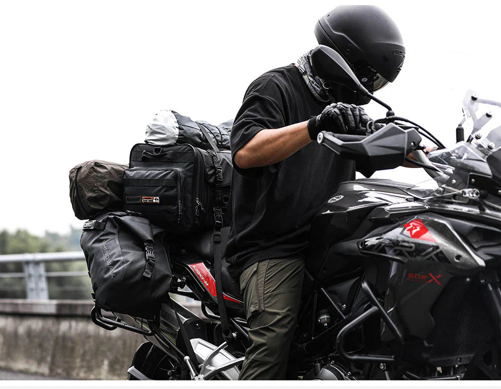 Rhinowalk Motorcycle Tail Bag Motorbike Rear Seat Bag 40-60 liter Large Capacity Motopack Bag (MT4060)