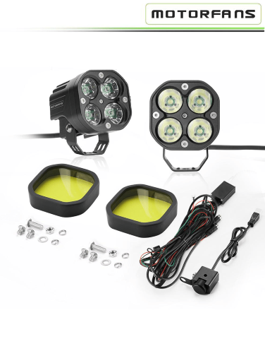 Motorfans L4G 40W Fully Dimmable 6500K 4200LM LED Auxiliary Lamp - Spot Beam - Riders Junction